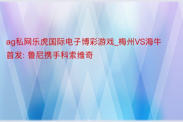 ag私网乐虎国际电子博彩游戏_梅州VS海牛首发: 鲁尼携手科索维奇